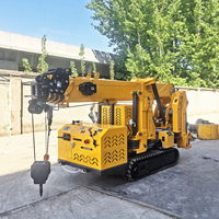 Grúa Araña con Pluma de 16 Metros, Motor Diésel Robin de 3 Toneladas, Orugas de Goma, Diseño Compacto, Fácil Transporte, 1 Año de Garantía