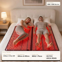 Couverture de luminothérapie rouge Fitkang Wellness Center 180x180cm, 2240 LED à 3 puces 660nm+850nm, pour photothérapie corporelle complète