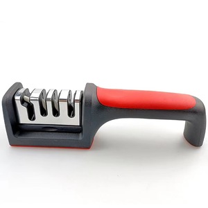 <b>Knife</b> <b>Sharpener</b> Household Manual Multi Grit Stainless Steel Handheld Three Section Sharpening Tool For Kitchen Use - Product Image 3