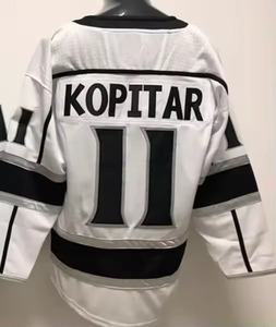 Nuevas camisetas de hockey sobre hielo OEM personalizadas 24-25 con bordado de sarga y transferencia térmica para equipos, uniforme de entrega rápida 100% poliéster - Product Image 3