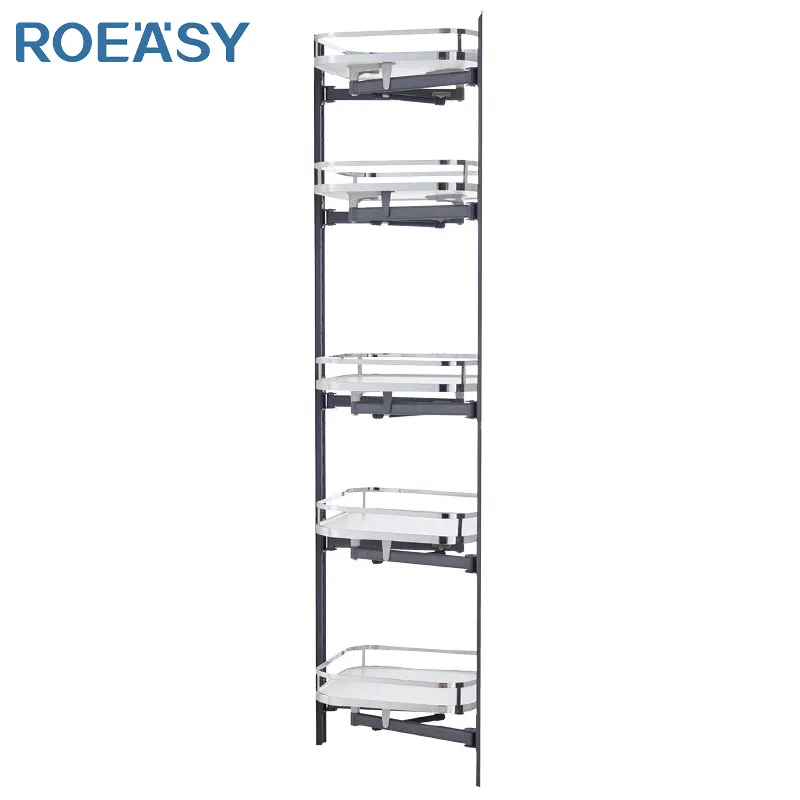 ROEASY أثاث تصميم الأجهزة مطبخ خزانة منظم حل وحدة طويلة تخزين عميق سحب سلال المؤن