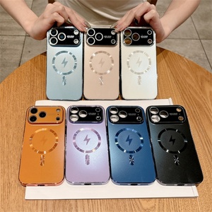 Nueva Funda Magnética con Parte Trasera de Vidrio Esmerilado para iPhone 17 Pro Max 16 15 14 13, Protector de Lente de Cámara - Product Image 1