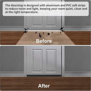 Bande d'étanchéité autocollante pour le bas de la <span class=keywords><strong>porte</strong></span>, coupe-vent, anti-poussière, insonorisante, protection contre les insectes pour le bas des portes en bois - Product Image 4