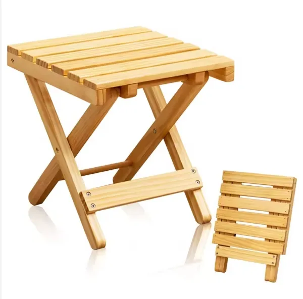 Taburetes de escalera de madera multifuncionales Ownswing, banco pequeño plegable para acampar, sillas de playa cuadradas para exteriores