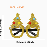 Décorations de Noël Papillon Doré Nœud Papillon Bestseller, Lunettes de Noël, Fournitures de Fête pour Enfants, Articles de Noël, Montures