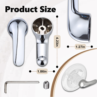 Kit de robinetterie Delta H79 moderne à levier unique en métal, série 1300/1400, pour baignoire et douche, en alliage de zinc, finition chromée, pour cuisine/salle de bain