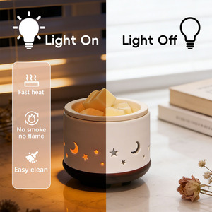 Chauffe-cire électrique en céramique 4-en-1 avec minuterie pour la fonte rapide des blocs de cire, <span class=keywords><strong>brûleur</strong></span> de cire pour bougies, idéal pour la décoration intérieure - Product Image 3