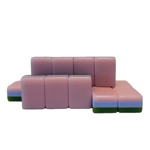 Tuiles de <span class=keywords><strong>poker</strong></span> gravées en acrylique bicolores à trois couches, de luxe, best-seller, pour jeu de Mahjong, multi-joueurs, éducatives, pour casino et jeux d'argent - Product Image 1