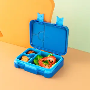 Aohea กล่องอาหารกลางวันสำหรับเด็ก, กล่องอาหารกลางวันกันรั่วมีช่องใส่อาหารกลางวัน4ช่องเป็นมิตรต่อสิ่งแวดล้อม