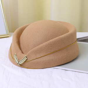 Chapeau <span class=keywords><strong>Mao</strong></span> Nye Beret Air Sister pour femmes, chapeau de danse de groupe, chapeau de performance, chapeau d'étiquette pour le personnel de réception d'hôtel, vente en gros - Product Image 5