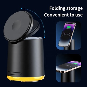 Loa âm thanh vòm <span class=keywords><strong>Hi</strong></span>-Fi di động không dây tích hợp đèn ngủ và sạc không dây cho đồng hồ, tai nghe, điện thoại, loa sạc lại được - Product Image 5