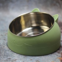 Bol pour chat avec oreilles de chat, protection des vertèbres cervicales, anti-choc, rond, oblique