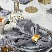 Anneaux de serviette en métal doré en gros, boucles de serviette, décorations de table pour hôtels et restaurants