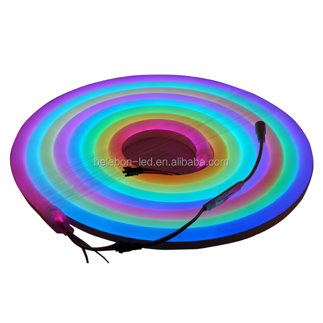 DC12V 5m Kit Addressable Full Color Magic Pixel RGB Flex LED Holiday Neon Strip Light with Controller for Letter Wall Decoration