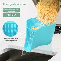 OEM ODM Passoire de cuisine multifonctionnelle pliable en silicone de qualité alimentaire sans BPA pour pâtes