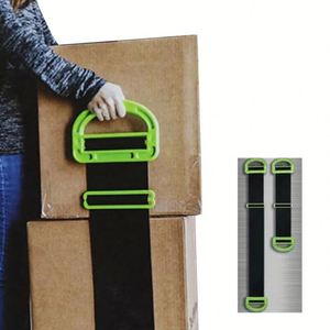 Sangles de déménagement de meubles réglables en polypropylène noir, durables, pour le transport de charges lourdes, sangles de levage pour chariots élévateurs, pour poignets et avant-bras - Product Image 1