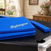 Tissu de billard bleu roi de remplacement, bandes de coussin prédécoupées, points de visée ronds, rail noir