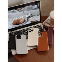 Étui de téléphone en cuir texturé Litchi simplifié pour iPhone 15 Pro Max 14 Pro 12 Pro Max 11