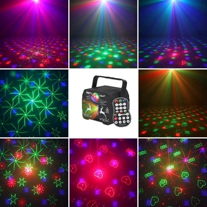 Miniluz láser para fiesta, luces estroboscópicas activadas por sonido, 60 patrones, con batería, para escenario, Dj, discoteca - Product Image 6