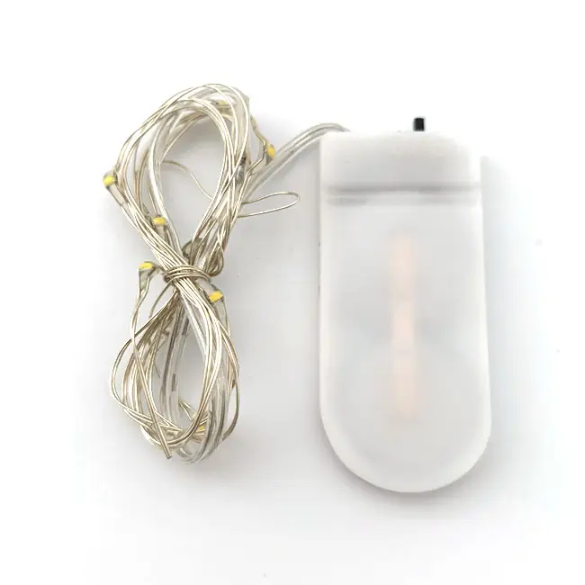 Wire String Lights Warm White LED Strings for Christmas Wedding Party Powered By 2*cr2032 battery