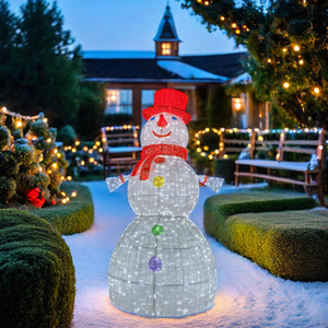 Toprex décor grande led Acrylique Motif Lumière lumineuse extérieure Noël 3d acrylique <span class=keywords><strong>bonhomme</strong></span> <span class=keywords><strong>de</strong></span> <span class=keywords><strong>neige</strong></span> ornements motif lumière - Product Image 4