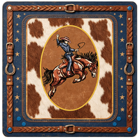 Tapis de Mahjong à motif Cowboy, couverture de table en caoutchouc néoprène antidérapante, pliable, portable, résistant à l'eau, pour fête à domicile