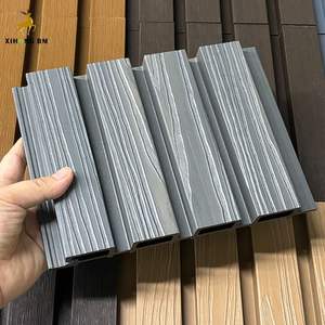 Vente en gros de clôture modulaire au design moderne Panneaux de clôture horizontaux pour la confidentialité Clôture de jardin extérieure Panneau de revêtement mural en <span class=keywords><strong>bois</strong></span> composite - Product Image 3