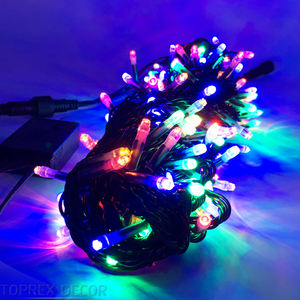 ไฟประดับตกแต่งงานเลี้ยงฉลองครบรอบ <span class=keywords><strong>4</strong></span> โหมดเปลี่ยนสีได้ มาตรฐาน CE ROHS ความยาว 10 เมตร 20 เมตร ไฟ <span class=keywords><strong>LED</strong></span> สำหรับตกแต่งภายนอก คริสต์มาส สวน แคมป์ปิ้ง - Product Image 1