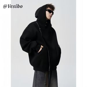 Sweat à capuche unisexe personnalisable avec double fermeture éclair, <span class=keywords><strong>veste</strong></span> de marque de créateur tendance printemps/automne, sweat-shirt, haut - Product Image 1