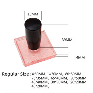 New Arrival Silicone rõ ràng con dấu cao su khối công cụ thiết lập dập nổi Acrylic Board Stamp - Product Image 4