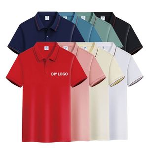 เสื้อโปโลผู้ชายผ้าคอตตอนผสมโพลีเอสเตอร์เนื้อไอซ์ซิลค์ ระบายอากาศได้ดี ซับเหงื่อ แห้งไว ใส่สบาย เหมาะสำหรับเล่นกอล์ฟ แขนสั้น ใส่ได้ในฤดูร้อน - Product Image 2