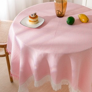 2025 nouveau motif solide Simple personnalisable tricoté Polyester/coton nappe carrée écologique Durable réutilisable de haute qualité - Product Image 2