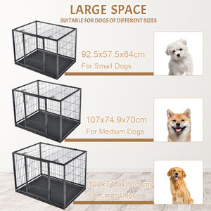 Cage pour chien XXL en métal à motif solide avec plateau en plastique Grande cage pour chien - Product Image 5