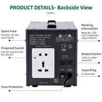 Régulateur/Stabilisateur de Tension Automatique Électronique Universel à Prise LCD Numérique AVR 500W 1KVA 2KVA pour la Maison