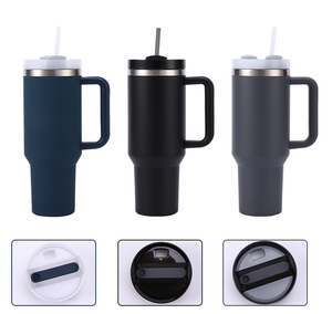 30oz 40oz Eco-Friendly 24hr Thermal Vacuum Insulated Travel Mug Food Grade 304 Stainless Steel Tumbler Handle Splash Proof Straw - Product Image 4