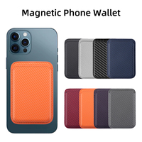 Portefeuille en fibre de carbone, porte-cartes magnétique pour téléphone, compatible avec iPhone, Samsung, Google Pixel, OEM, ODM, logo personnalisé, emballage