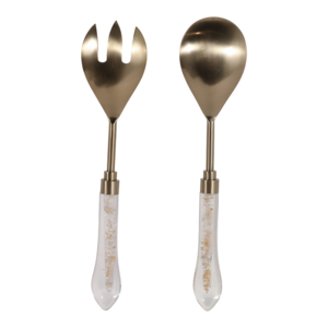 Set di Utensili da Servizio in Resina con Manico in Acciaio Inossidabile, Accessori Decorativi per Cucina e Essenziali per l'Intrattenimento - Product Image 4