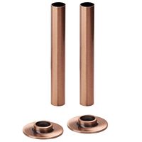 Kit de gaines de raccordement en laiton chromé de 130 mm avec colliers de fixation pour radiateurs et sèche-serviettes chauffants