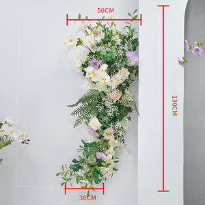 Fleur artificielle en soie verte faite à la main pour la décoration de scène de mariage, style naturel et durable - Product Image 6