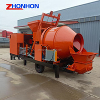 Malaxeur à béton mobile, pompe à béton variable, machine de pompage sur remorque, malaxeur à béton électrique portable JBS40