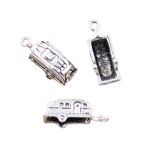 Dijes hechos a mano 26x7x6mm remolque <span class=keywords><strong>de</strong></span> viaje caravana colgantes DIY pulsera ajuste chapado en oro Vintage tibetano plata Color aleación principal - Product Image 1