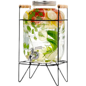 Bình Nước Giải Khát Bằng Thủy Tinh Có Vòi 4l 5l 8l Kèm Giá Đỡ Gỗ <span class=keywords><strong>Yorkshire</strong></span> Sun Tea <span class=keywords><strong>Mason</strong></span> Jar Bình Nước Thủy Tinh Có Vòi - Product Image 6