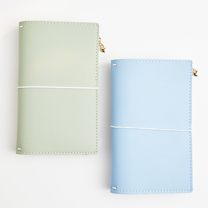LABON Candy Colors Designed Stationery FSC Paper <strong>Blue</strong> Leather Portable Travelers Cover Zipper <strong>Notebook</strong> - Product Image 6