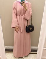 2023 Stock de vente directe d'usine en stock turc dubaï couleur unie costume deux pièces élégant conservateur Abayas + Burqa
