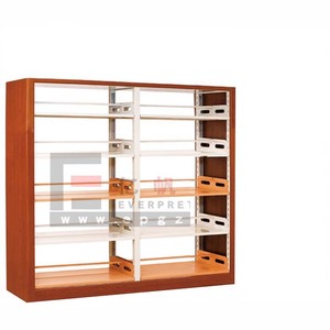 Bán Hot Trường Thư Viện Đồ Nội Thất Chất Lượng Cao <span class=keywords><strong>4</strong></span> Kệ Nhiệm Vụ Nặng Nề Khung Thư Viện Hai Mặt Kệ Sách Với Có Thể Điều Chỉnh Kệ - Product Image 1