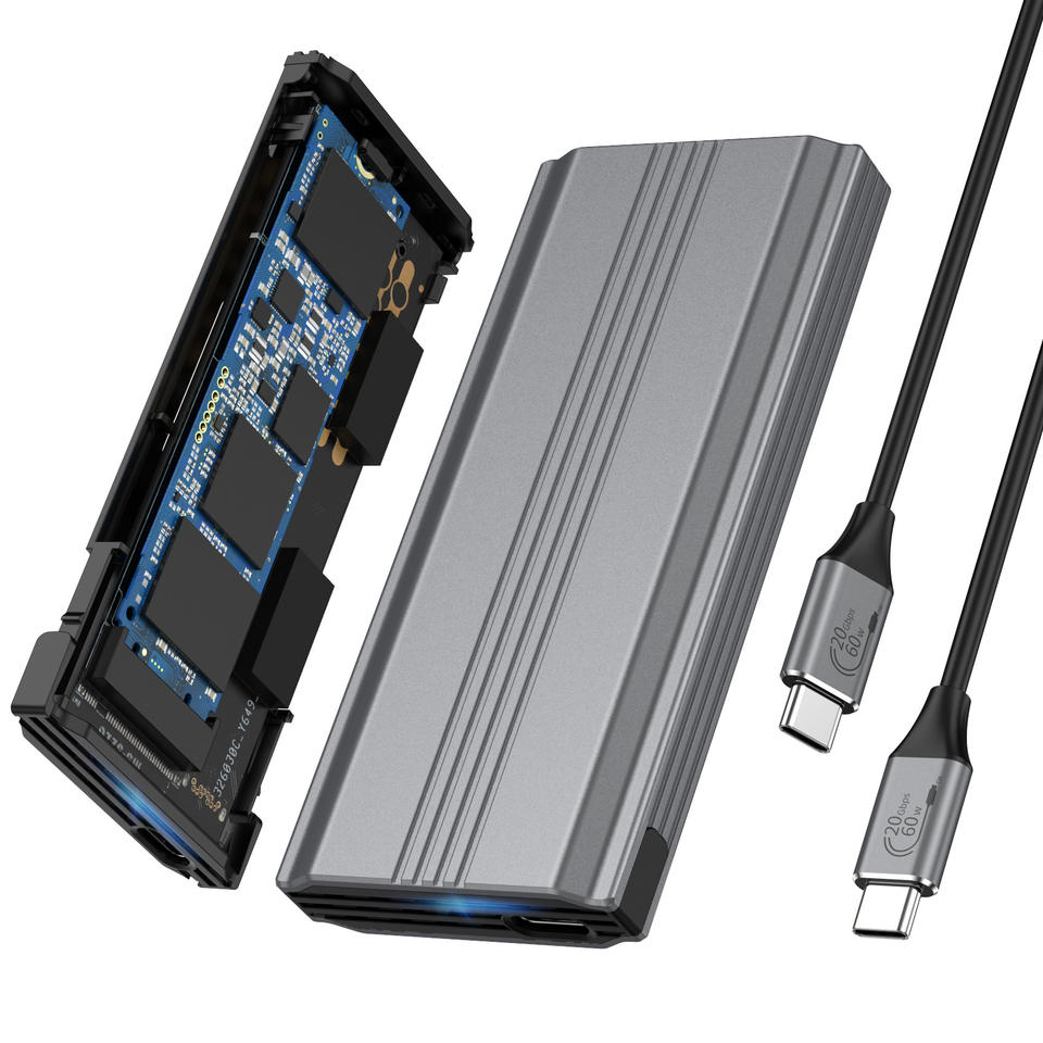 Type-C Solid State USB 3.2 Hard Drive Enclosure Tool-Free Aluminum Case ...