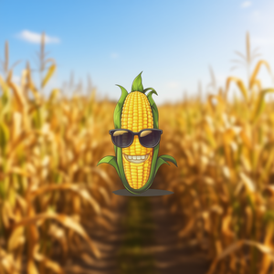 เสื้อยืดแขนยาวลายข้าวโพดยิ้มแย้มใส่แว่นกันแดดสำหรับคนรักข้าวโพดหวาน - Product Image 3