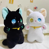 Super schattige staande kat 8 inch PP katoen gevuld superzacht pluche knuffeldier kinder bruiloft cadeau bulk knuffels klauwautomaat