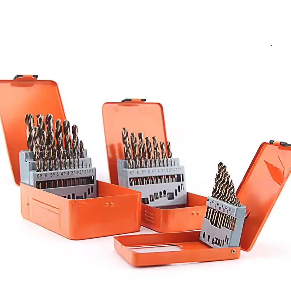 High quality DIN338 Manufacturer Factory HSS Carbide Drill Bits For Machine Tools 6mm M35 Cobalt Drill Bits Drill Bit Set Tools