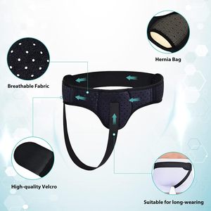 Coussinets de Compression Amovibles et Respirants Réglables Ceinture de Hernie Inguinale pour Hommes - Product Image 2